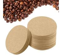 400 Pcs Unbleached Coffee Filters Papers, 64mm/2.5" Natural Replacement Round Papers Filters, Compatible with Aerobie Aeropress Coffee and Espresso Makers