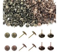 400 Pcs Upholstery Tacks, Daisy Nail Head, Thumbtacks Head Nails, Metal Ornamental Nails, Antique Decor Nails, Tags Decorative Tack Stud, Bronze Upholstery Nails, Furniture, Sofa(with Patterned)