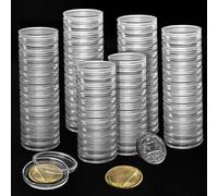 400 pcs x 21mm Coin Capsules Holder Protect Coins Storage Organizer for Coin Collection Supplies - Coin Holders Display Cases for Collectors