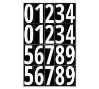 400 Pieces, 75mm - Vinyl Number Stickers, Waterproof Stick on Sticky Numbers - White Numbers