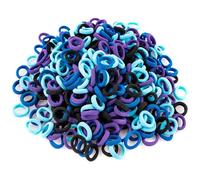 400 Pieces Baby Hair Ties - No Damage Elastic Ponytail Holders Soft Seamless Multicolor Hair Bands for Toddler Girls Baby Hair Accessories (Mixed Blue)