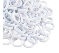 400 Pieces Baby Hair Ties - No Damage Elastic Ponytail Holders Soft Seamless Multicolor Hair Bands for Toddler Girls Baby Hair Accessories (White)
