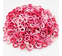 400 Pieces Baby Hair Ties - No Damage Elastic Ponytail Holders Soft Seamless Multicolor Hair Bands for Toddler Girls Baby Hair Accessories (Mixed Pink)