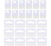 400 Pieces Clear Sticky Hanging Tabs, 1.8 x 1.4inch, 7/8" X 1-1/4", 2 Sizes, Round Hole and Aircraft Shape Slot Hole Strong Self Adhesive Hang Tabs, Tag Hook for Sale Items, Store Retail Display