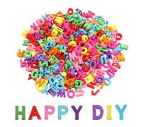 400 Pieces Colorful Alphabet Letter Beads A-Z Big Bubble Letter Charms with Punch Height 0.2cm for Jewelry Making Keychains Shoelaces Decor DIY Arts and Crafts Projects Personalized Accessories