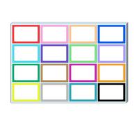 400 Pieces - Coloured Sticky Labels Stickers, Name Tags Stickers, Box Labels for Moving House - 75 x 50 mm, 16 Assorted Colours