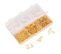 400 Pieces Eyelets Screw Eyelets Screw Threaded, for DIY Projects Jewelry Necklaces Earrings Resin Crafts and Key Chain