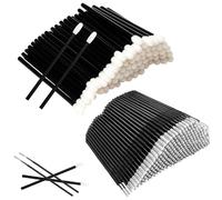 400 pieces Mascara Wands and Lip Wands, Black Micro Brushes for Makeup Artists, Salon Professionals, Eyelash Extensions and Precise Lipstick Application, Convenient and Hygienic