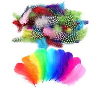 400 Pieces of Feathers, Feathers for Crafts, Colorful Feathers, Small Feathers, Artificial Feathers, Colorful Spiral Feathers
