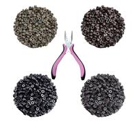 400 Pieces Of Hair Extension Ring And 1 Piece Of Hair Extension Tongs, Hair Style Making Tools, Hair Extension Accessories, Hair Style Design Accessories.