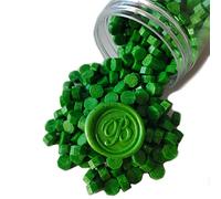 400 Pieces Sealing Wax Beads for Wax Seal Stamp, PORXFLY Pink Waxs Seal Beads Great for Wedding Invitations, Wine Packages,Cards Envelopes, Gift Wrapping (Green)