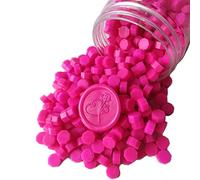 400 Pieces Sealing Wax Beads for Wax Seal Stamp, PORXFLY Pink Waxss Seal Beads Great for Wedding Invitations, Wine Packages,Cards Envelopes, Gift Wrapping (Rose Red)