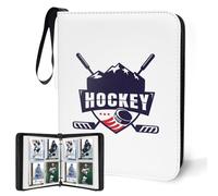 400 Pockets Hockey Card Binder for Trading Cards 2024-2025 Collectors, Portable Waterproof Storage Book With Removable Sleeves, Compatible With Football, Sports Game and TCG Cards