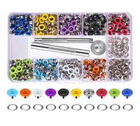 400 Sets 3/16 Inch Multi-Color Grommets Kit Metal Eyelets with Installation Tools and Instructor in Clear Box