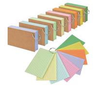 400 Sheets Colored Notecard Study Card with Metal Rings for NoteTaking 3X5Inch Ruled Note Paper for Offices School Double Sided Lined Notebook