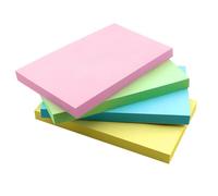 400 Sheets Colorful Sticky Notes (76x100mm) - 4 Self-Stick Memo Pads in Blue, Yellow, Red, Green | 100 Sheets per Pad | Office, Home and School Supplies