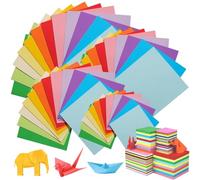 400 Sheets Origami Paper,10 Colors Double Sided Origami,20×20cm,15×15cm,10×10cm & 7×7cm Folding Square Paper,Coloured Papers for DIY Craft Projects,Origami Cranes and Holiday Decorations