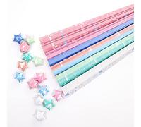 400 Sheets Origami Star Paper Strips Cute, 8 Vivid Colors Lucky Star Paper, Star Folding Paper Strips, Origami Paper Strips for DIY Arts Crafts Decoration (Heart-shaped)