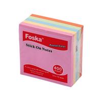 400 Sheets Pastel Colour Sticky Notes Memo Block 75X75mm