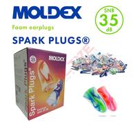 400 SOFT FOAM EAR PLUGS, 200 PAIRS OF MOLDEX SPARK 7800 EARPLUGS - SNR 35dB