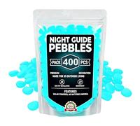 400 Solar Powered Decorative Artificial Pebbles Outdoor Bright Stones for Garden and Outdoors, Pond Landscape Yard Outdoor Patio Aquarium and Tubs