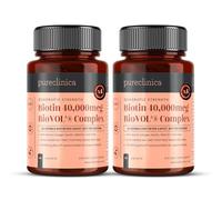 400% Strength Biotin 40,000mcg x 180 Caplets (2 Bottles of 90) - BioVOL²® Liposomal Biotin Complex | with Marine Collagen, Keratin, Vitamin C & More | 6 Months Supply