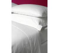 400 TC Plain White Egyptian Cotton Percale King Size Duvet Cover + 2 x Pillowcases Bedding Set by The House Of Emily