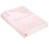 400 Thread Count 100% American Grown Cotton Pink Flat Sheet Only - Cooling Sheets - Luxury Sateen Weave - Queen Size Flat Sheet Sold Separately - Super Soft Cotton Top Sheets (Queen, Kyoto Blush)