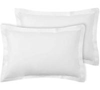 400 Thread Count | 2 Pack | Egyptian Cotton Oxford Pillowcases Covers, Premium Quality Soft Breathable Bedroom Pillow Case Pair - UK Standard Szie 50 x 75 cm