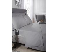400 Thread Count Cotton - Extra Deep Fitted Sheet in Silver Grey - Single - Emma Barclay | TJ Hughes