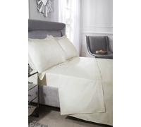 Emma Barclay 400 Thread Count Cotton - Flat Sheet in Cream - Single