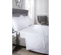 400 Thread Count Cotton - Flat Sheet in White - Single - Emma Barclay | TJ Hughes