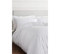 400 Thread Count Cotton Sateen Duvet Set Bianca White Single