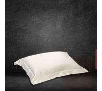 400 Thread Count Egyptian Cotton Pillow Cases 2 Pack, Plain Square Oxford Pillow Cover Cotton, Envelope Clouser Pillow Protectors, 50x75 Cm, Cream