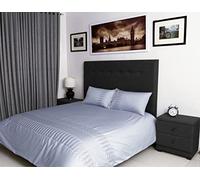 400 Thread Count Long Staple Egyptian Cotton organic Duvet Cover Set, Double Duvet Set, Quilt Cover, Bedding Set, SERENA Viscose Embroidered Silver/Grey Duvet Sets - 200x200cm