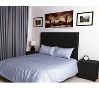 400 Thread Count Long Staple Egyptian Cotton organic Duvet Cover Set, Double Duvet Set, Quilt Cover, Bedding Set, Florence Viscose Embroidered Silver/Grey Duvet Sets - 200 x 200cm