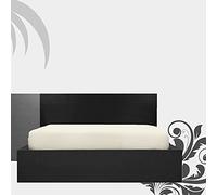 400 Thread Count Single Fitted Sheet, Luxury 100% Egyptian Cotton Bed Sheets, Plain Dyed Bedding, Cream