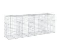 vidaXL Gabion Basket with Cover 400x100x150 cm Galvanised Iron