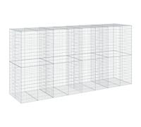 (400 x 100 x 200 cm) vidaXL Gabion Basket with Cover Gabion Raised Bed Gabion Cage Galvanised Iron