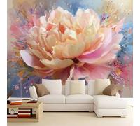 400 x 280 cm Wall Murals, Multicolor Abstract Peony Oil Paint Graffiti Non-Woven Mural Paste the Wall Covering, Large Photo Wallpaper for Living Room Bedroom Kitchen Office Kids