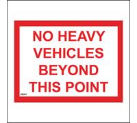 (400 x 300mm - 16 x 12, D - 1mm Pvc Foamex) VE391 No Heavy Vehicles Beyond This Point Sign Access Lorries Distribution 600mm x 450mm B - Magnetic - Vehicle Grade