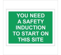 (400 x 300mm - 16 x 12, Magnetic - Vehicle Grade) CS041 You Need A Safety Induction To Start On This Site SIGN construction