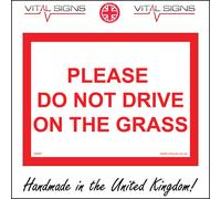 (400 x 300mm - 16 x 12, Magnetic - Vehicle Grade) PR267 Please Do Not Drive on The Grass Sign University State Homes Parks Schools 600mm x 450mm Magnetic - Vehicle Grade