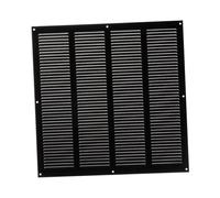 400 x 400 mm Black Ventilation Grille Insect Protection Exhaust Air Supply Metal Grille