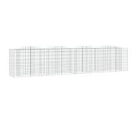 (400 x 50 x 100 cm) vidaXL Arched Gabion Raised Bed Gabion Basket Mesh Wire Stone Galvanised Iron