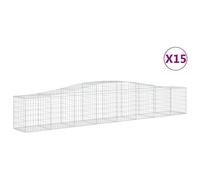 Arched Gabion Basket Stone Basket Gabion Retaining Wall Galvanised Iron vidaXL
