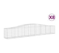 Arched Gabion Basket Stone Basket Gabion Retaining Wall Galvanised Iron vidaXL