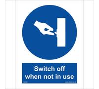 (400 x 600mm - 16 x 24, Magnetic - Vehicle Grade) MA353 Switch Off When Not In Use SIGN turn switch button knob light machine