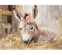 4000 Piece Jigsaw Puzzles for Adults, animal donkey Wooden Puzzle Hard Difficult Challenging Puzzle, jigsaw Puzzle 55.7 x 34.4 inches, Stress Relief Wall Decor, Educational Games, w0-155