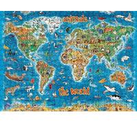 4000 Piece Jigsaw Puzzles for Adults, blue map Wooden Puzzle Hard Difficult Challenging Puzzle, jigsaw Puzzle 55.7 x 34.4 inches, Stress Relief Wall Decor, Educational Games, w0-463